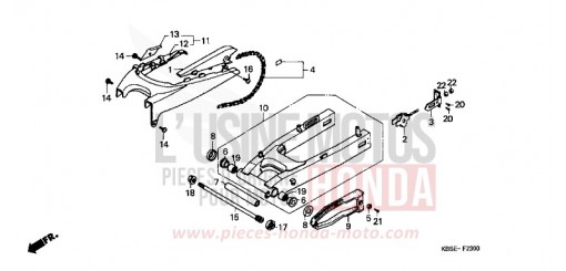 SWINGARM/CHAIN CASE NSR125R1 de 2001